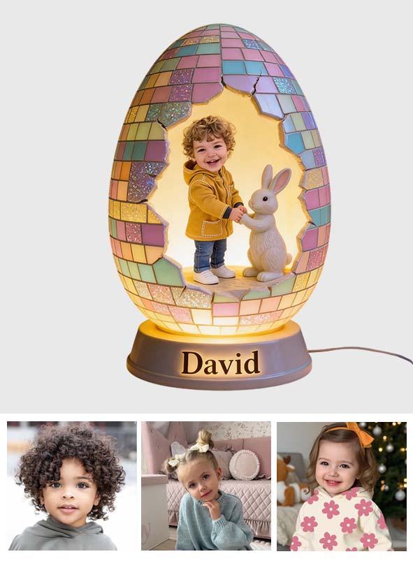 Custom Any Photo Easter Gift - Personalized Kid Acrylic LED Night Light