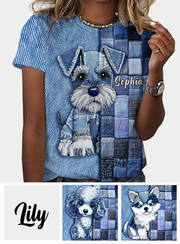 Love Miniature Schnauzer - Personalized Dog All Over Shirt