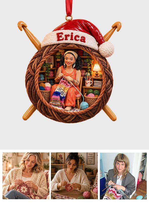 Crochet Lovers - Personalized Crocheting Premium 3D Ornament