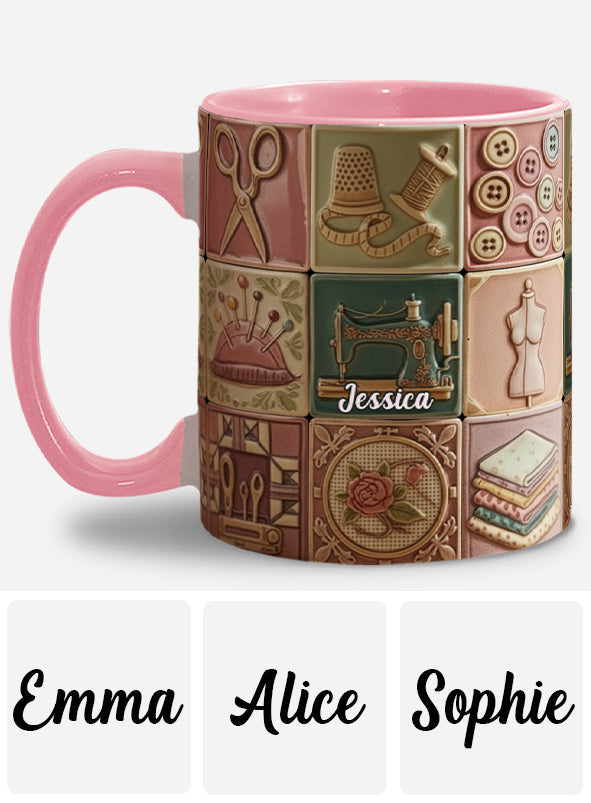 Love Sewing - Personalized Sewing Accent Mug