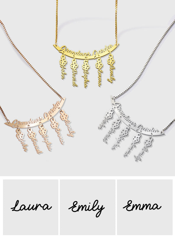 Grandma's Garden - Personalized Grandma Necklace with Charms