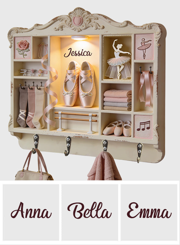 Love Ballet - Personalized Ballet Custom Shaped Hanging Rack