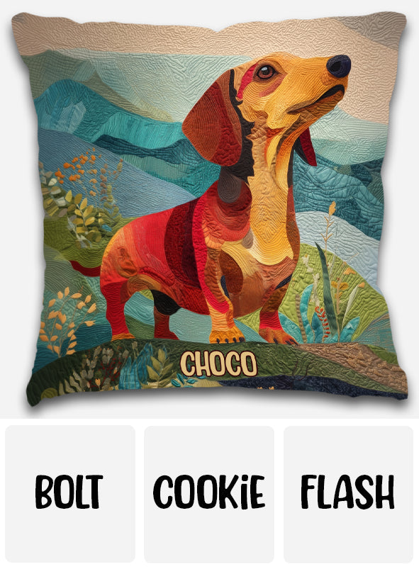 Love Dachshunds - Personalized Dachshund Throw Pillow
