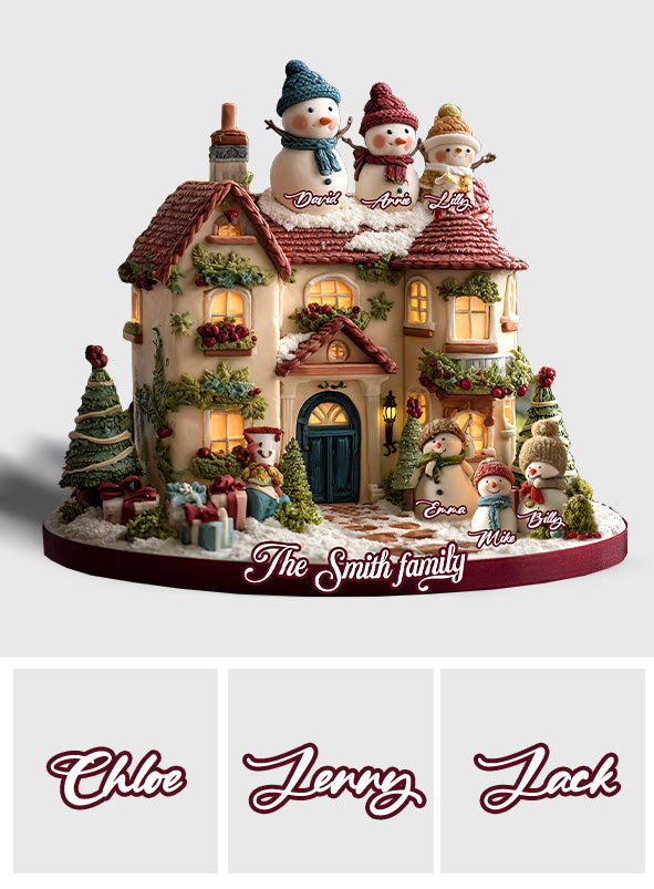 Christmas Time - Personalized Family Custom Shaped Acrylic Plaque