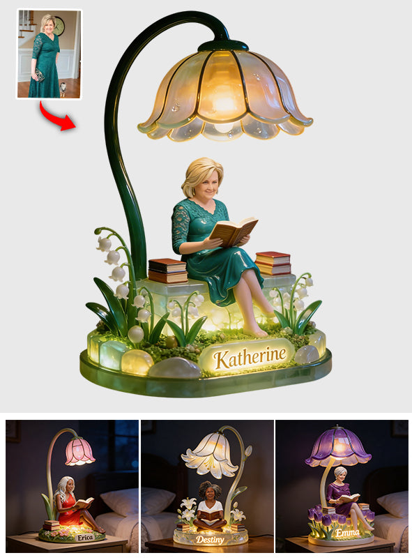 Custom Any Photo Reading Lamp For Book Lovers - Personalized Book Acrylic LED Night Light