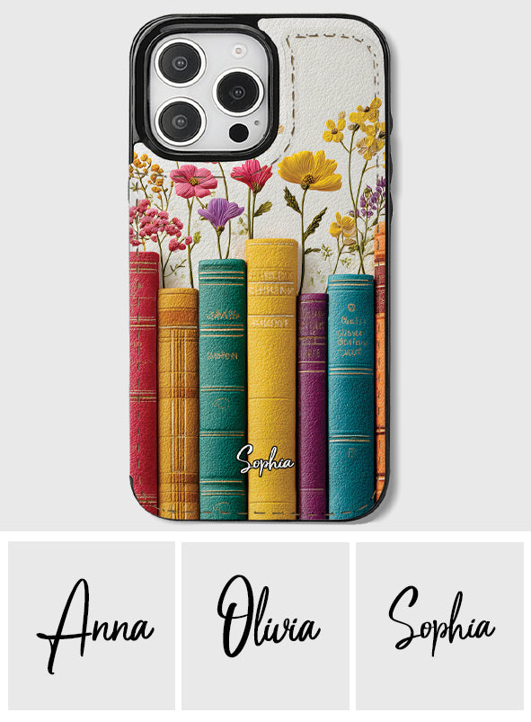 Vintage Flower Book - Personalized Book Foldable Wallet Phone Case