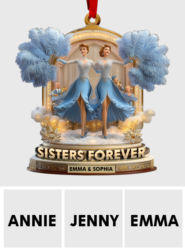 Sisters Forever - Personalized Sibling Ornament