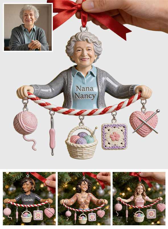 Love Crochet - Personalized Crocheting Ornament With Charm