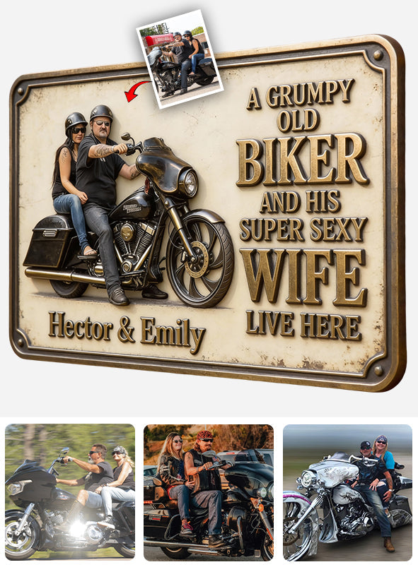 Custom Any Photo - Personalized Biker Cut Metal Sign