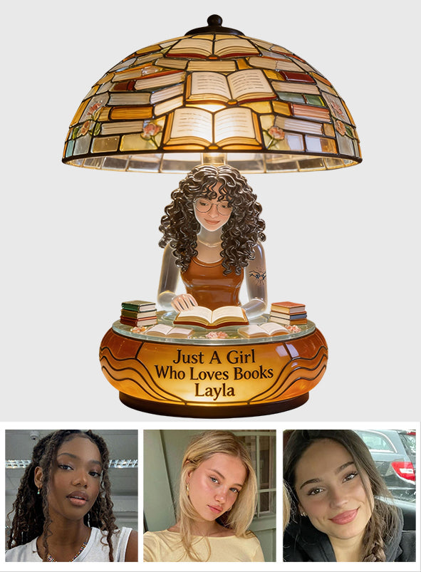Just A Girl Who Loves Books - Personalized Book Acrylic LED Night Light