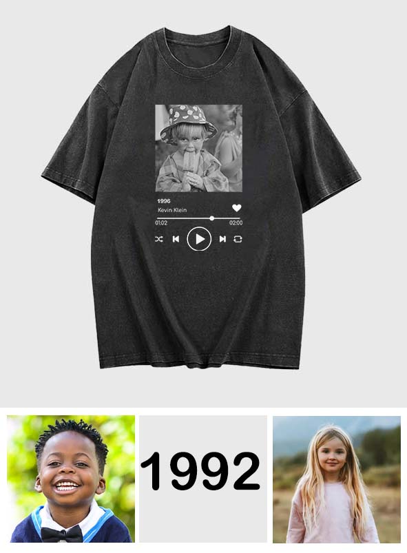 Birthday Gift - Personalized Birthday Washed T-Shirt