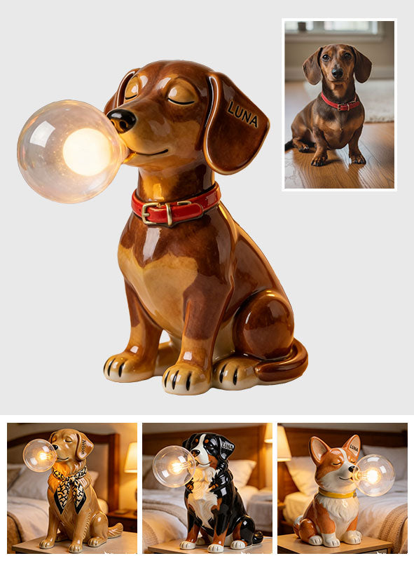 Blowing Bubble Lamp - Personalized Dog Acrylic LED Night Light