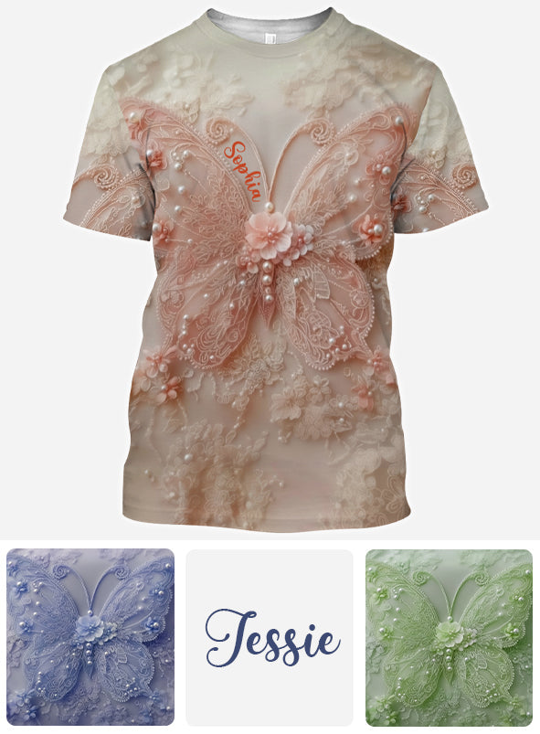 Beautiful Butterfly - Personalized Butterfly All Over Shirt
