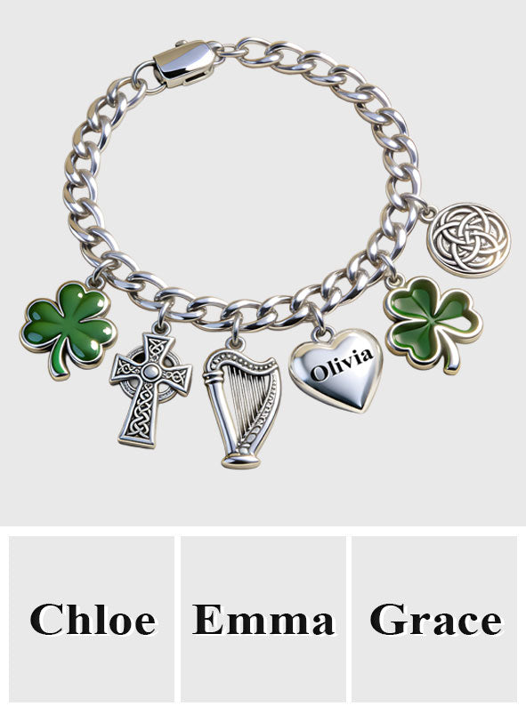 Celebrate St. Patrick's Day - Personalized Irish Bracelet With Charms