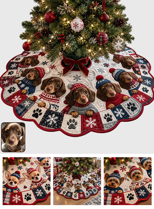 Custom Any Pet - Personalized Dog Shaped Tree Skirt