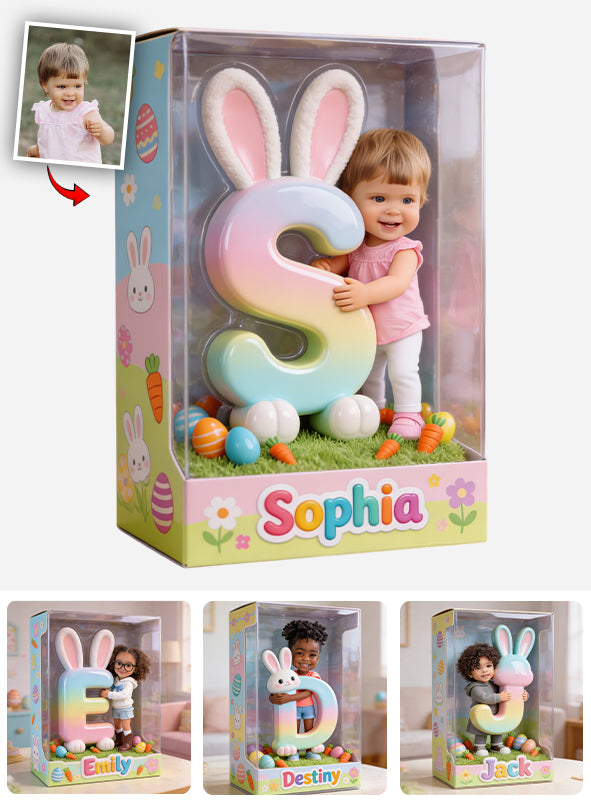 Alphabet Letter Easter Custom From Photo - Personalized Kid Custom Shaped Acrylic Plaque