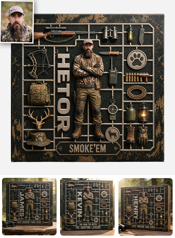 Hunting Dad - Personalized Hunting Custom Shaped Acrylic Plaque