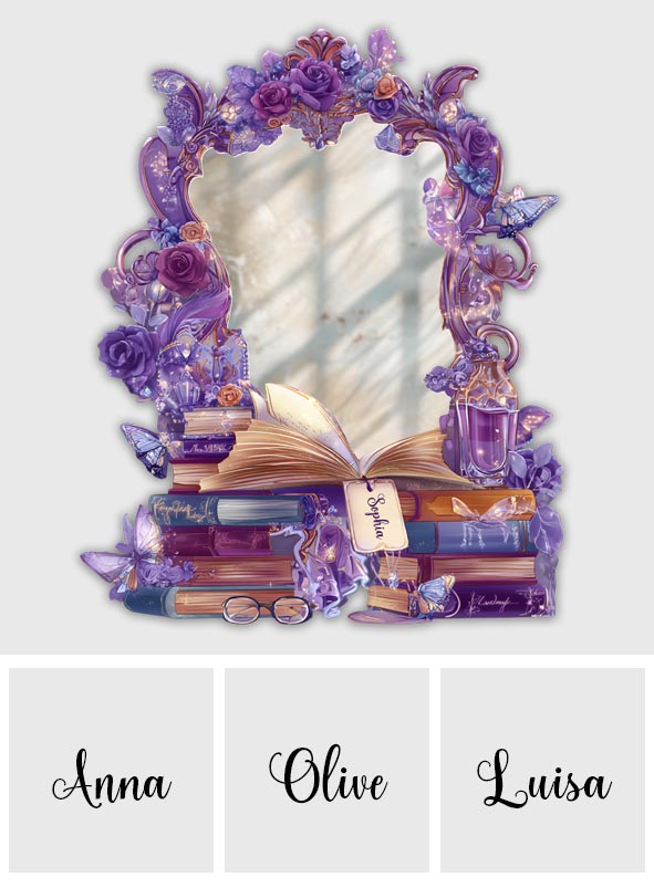 Love reading - Personalized Book Wall Hanging Mirror