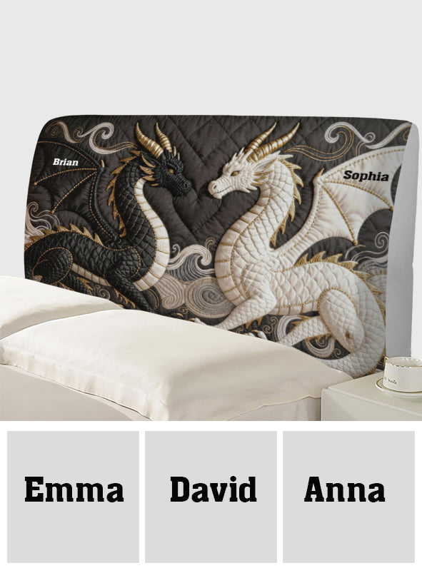You & Me We Got This - Personalized Dragon Headboard Slipcover