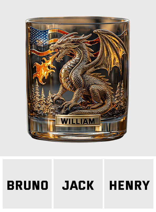 Cool Dragon - Personalized Dragon Whiskey Glass