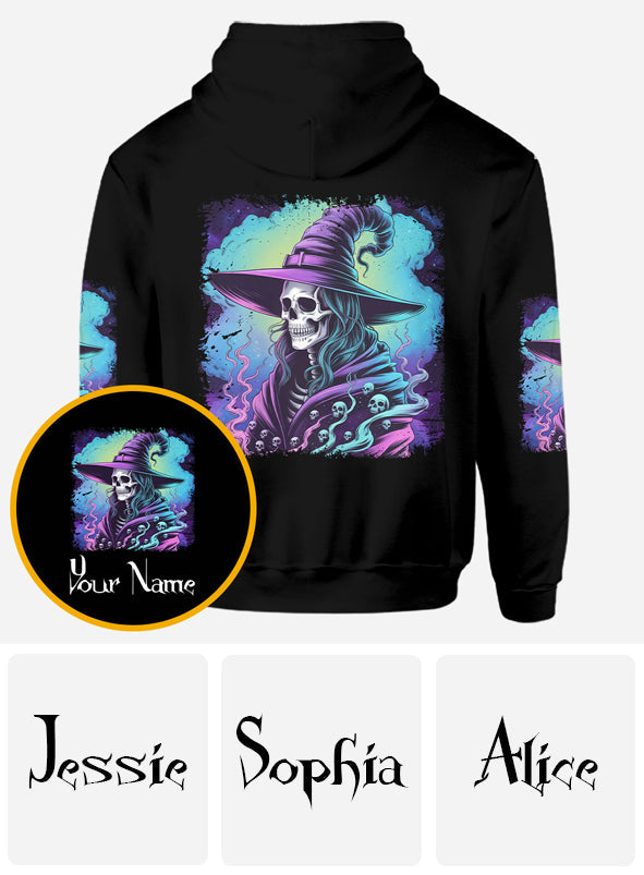 She Trained A Witch - Personalized Witch All Over Shirt