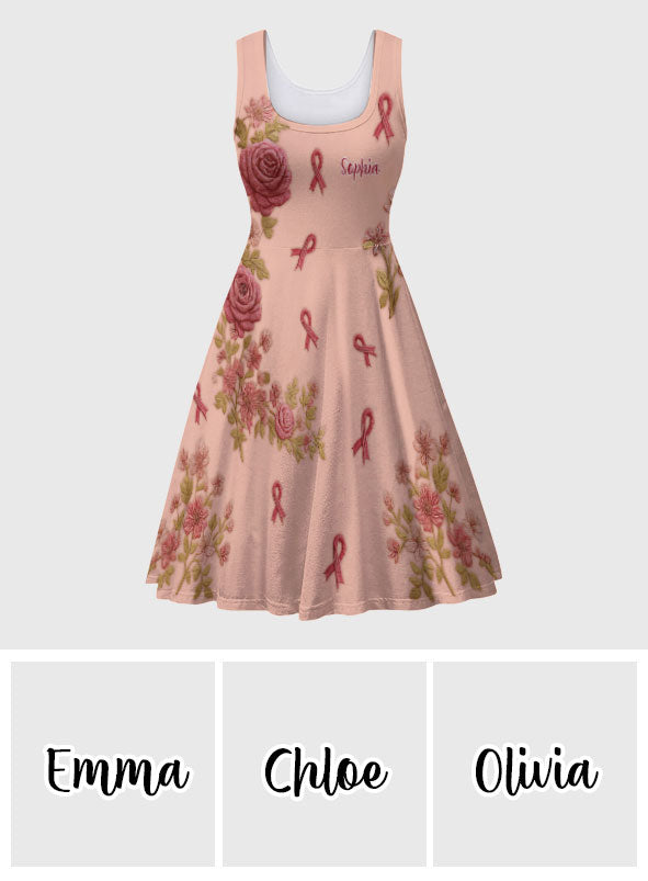 Breast Cancer Awareness - Personalized Breast Cancer Awareness Sleeveless Dress