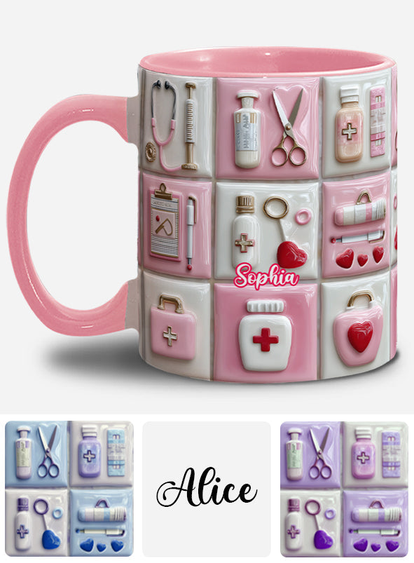 Love Nurse Life - Personalized Nurse Accent Mug