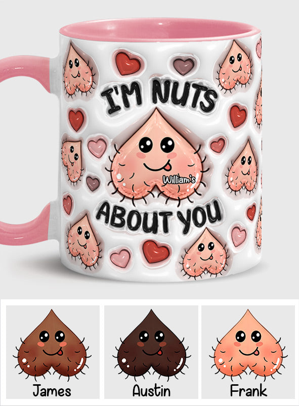I'm Nuts About You - Personalized Couple Accent Mug