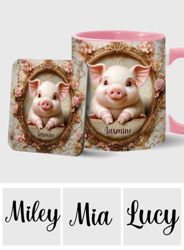 Cute Pigs - Personalized Pig Lover Accent Mug