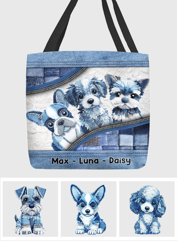 Cute Dogs - Personalized Dog Tote Bag