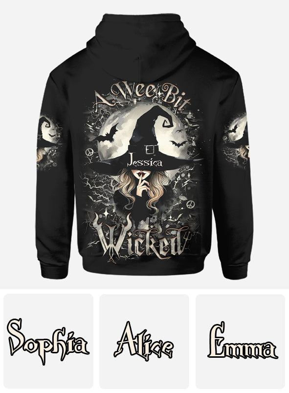 A Wee Bit Wicked - Personalized Witch All Over Shirt
