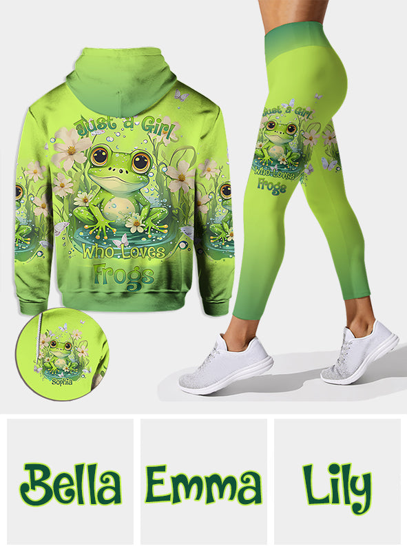 Just A Girl Who Love Frogs - Personalized Frog Hoodie and Leggings
