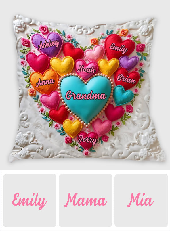 Best Grandma/ Mom Ever - Personalized Grandma Throw Pillow