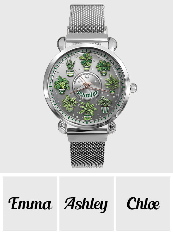Time For A New Plant - Personalized Gardening Women Hand Watch
