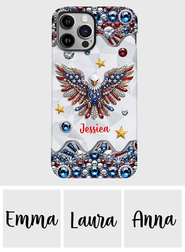Patriotic Eagle - Personalized Bald Eagle Full Print Phone Case