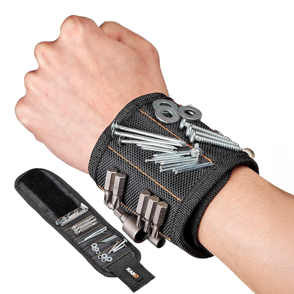 Magnetic Wristband For Holding Screws Nails And Drill Bits