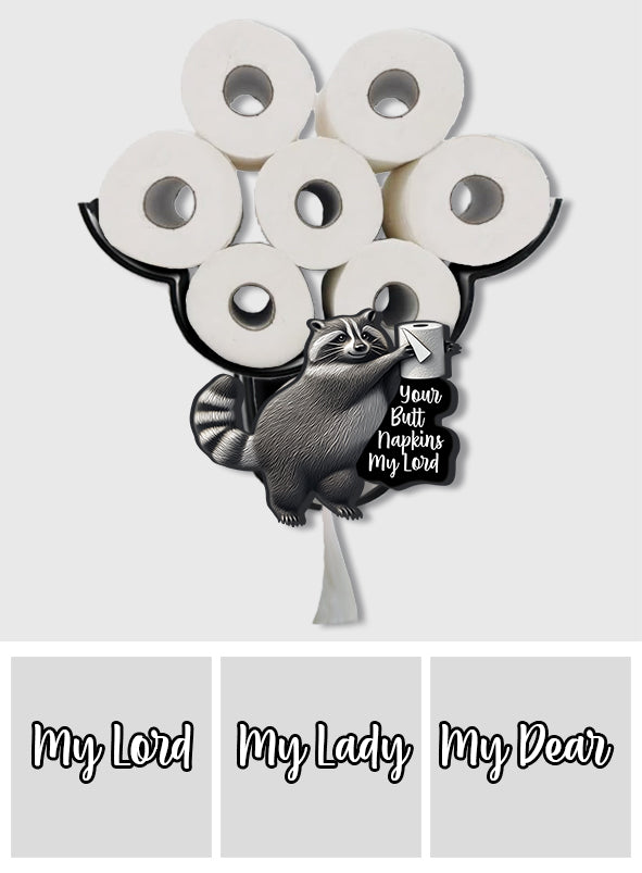 Funny Decoration - Personalized Raccoon Toilet Paper Holder Rack