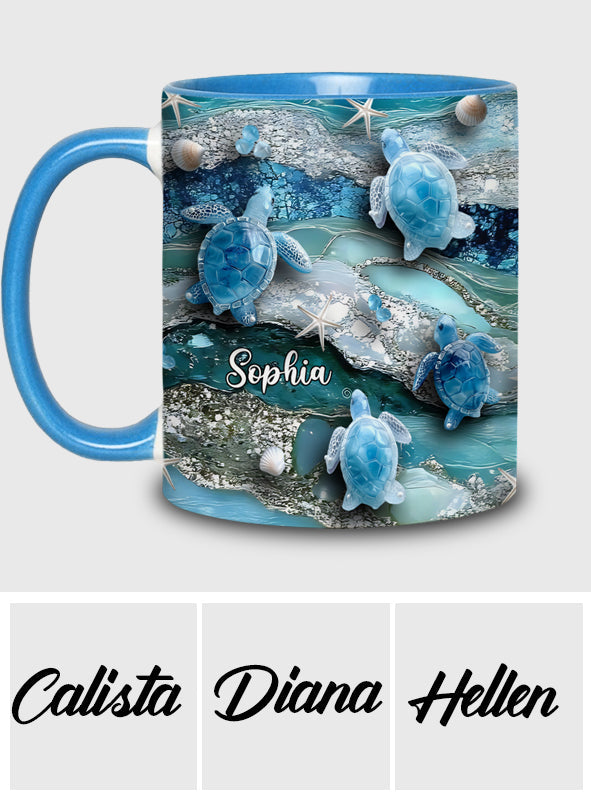 Love Turtles - Personalized Turtle Accent Mug