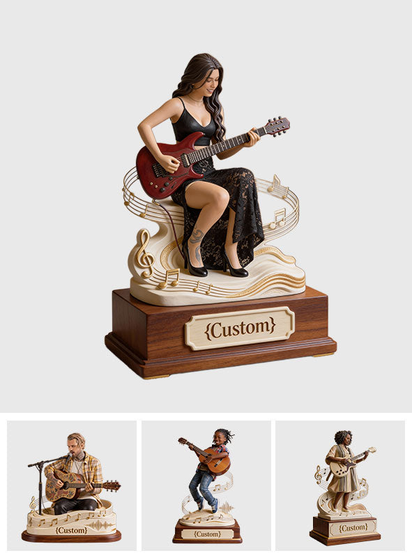 Guitarist Gift, Music Lover - Personalized Guitar Custom Shaped Acrylic Plaque