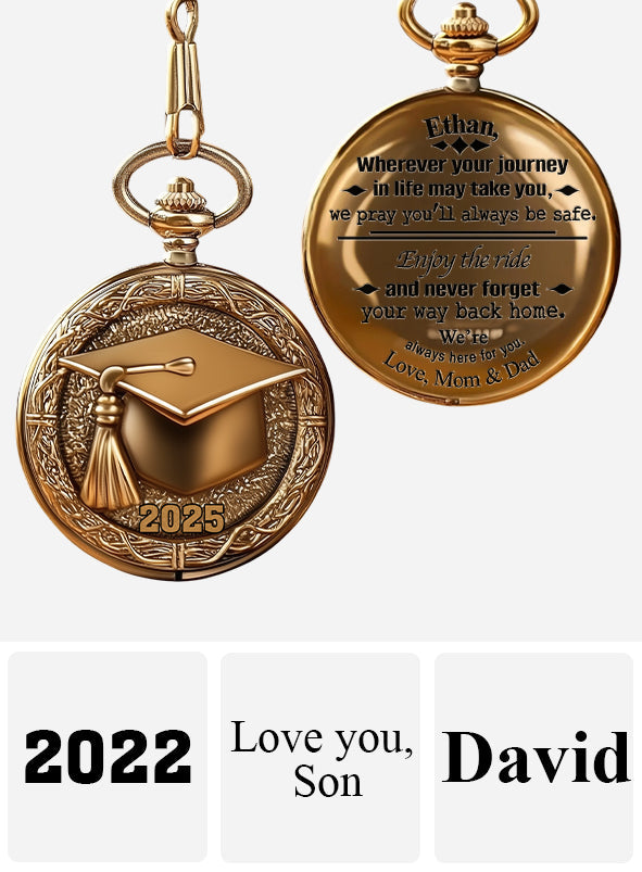 Congrats Grand 2025 - Personalized Graduation Pocket Watch
