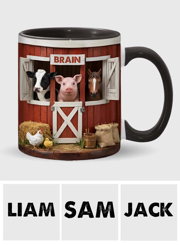 The Red Barn - Personalized Farmer Accent Mug