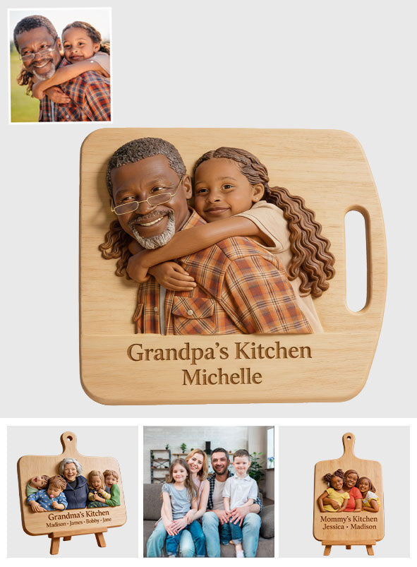 Grandma's Kitchen Board - Personalized Grandma Custom Shaped Wood Plaque