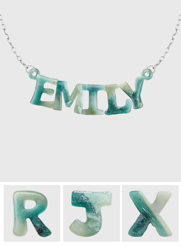 Sea Glass - Personalized Sea Lover Custom Shaped Pendant Necklace
