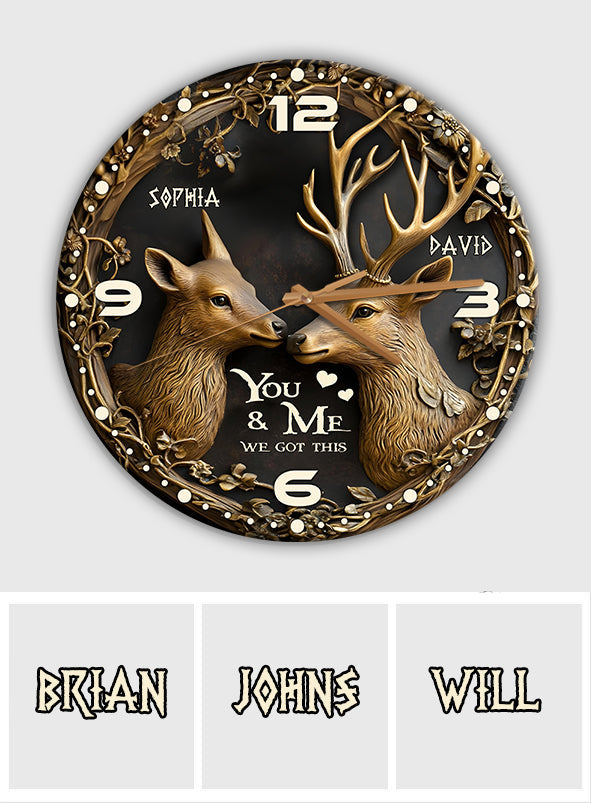 You & Me We Got This - Personalized Hunting Wall Clock