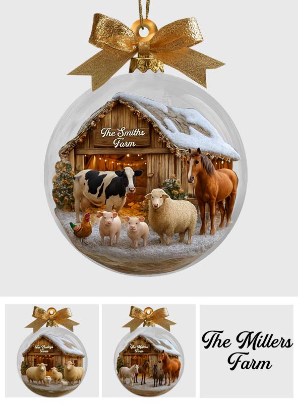Christmas On The Farm - Personalized Farmer Ornament