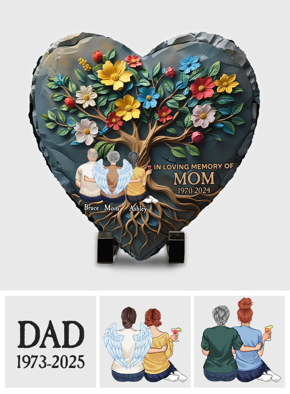 In Loving Memory of Mother - Personalized Mother Heart Shaped Stone
