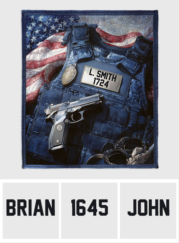 Serve And Protect - Personalized Police Officer Blanket