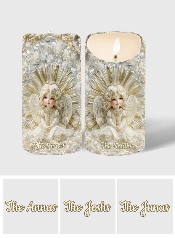 Beautiful Angel - Personalized Christian Flameless Candle