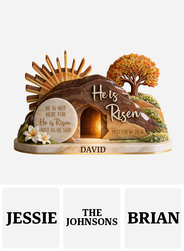 He Is Risen - Personalized Christian Custom Shaped Acrylic Plaque