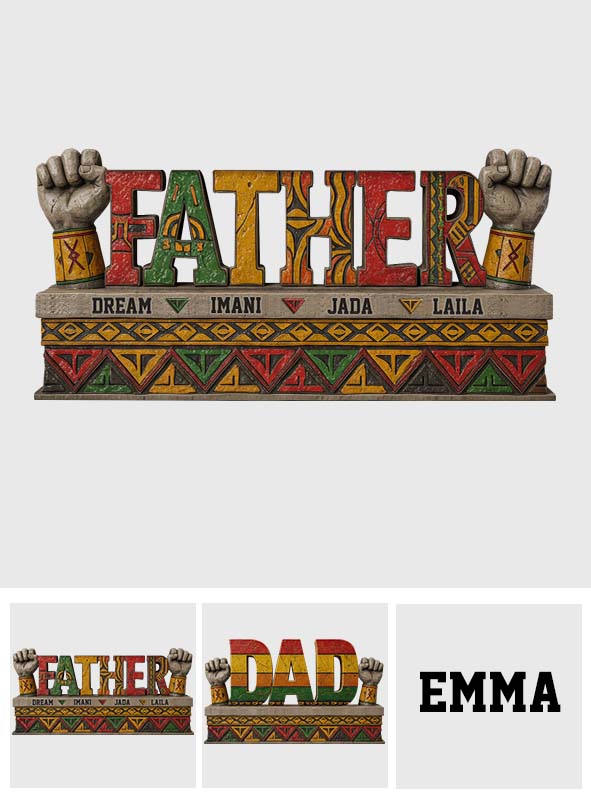 Dope Black Dad - Personalized Father Custom Shaped Acrylic Plaque